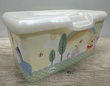 Vintage Winnie The Pooh Huggies Baby Wipe Container Box Dispenser White Plastic