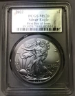 2022 .999 Silver American Eagle - PCGS MS70 FDOI First Day of Issue