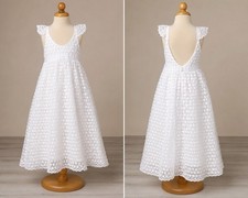 Show Me Your Mumu Flower Girls Size 7 Ivory Daisy Lace Flower Girl Wedding