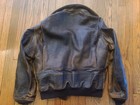VINTAGE 1982 Avirex Leather Jacket Mens 42 L Brown Type G-2 Navy Flight Bomber — photo 2