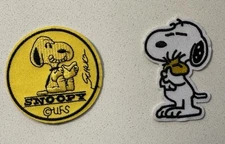 (Set Of 2)  Peanuts Snoopy Embroidered Patches *Iron on or Sew on