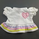 1984 Cabbage Patch Kid White Dress With Heart Applique