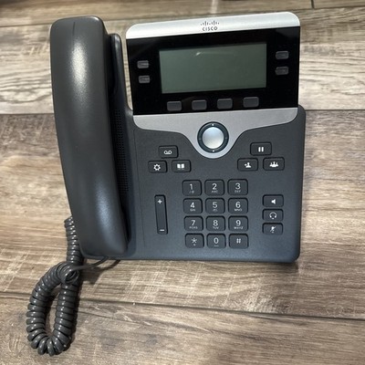 Cisco 7841 (CP-7841-3PCC-K9) 4 Lines Gigabit IP Phone Dark Gray lightly used