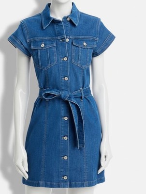 Cinq à Sept Women Blue Tia Denim Mini Dress Size 12