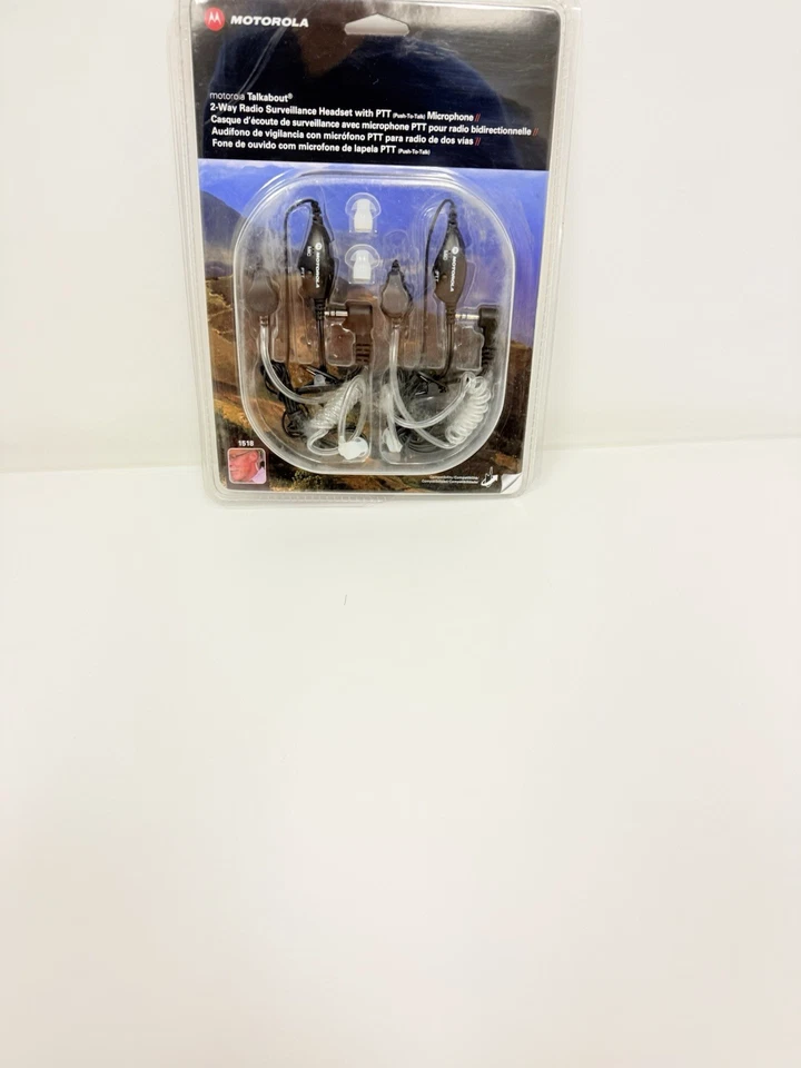 Motorola 1518 Talkabout Walkie Talkie Acoustic Tube Security Earbud Headset NEW! - Image 3 of 4