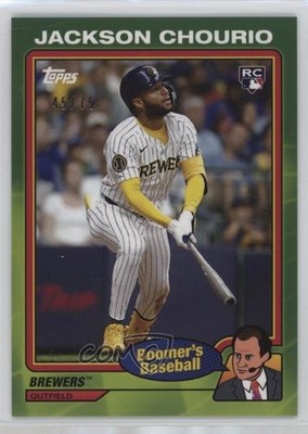 2024 x Chris Berman Boomer's Baseball Green 45/75 Jackson Chourio Rookie RC 1bk5