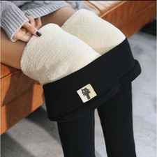 High Waist Thermal Fleece Leggings for Women - Warm & Stretchy Casual Pants