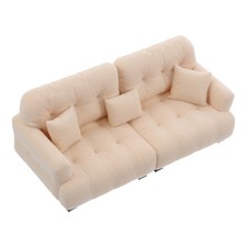 Dollhouse Sofa Chair: 1:30 Miniature Plush Furniture - Mini Living Room Couch
