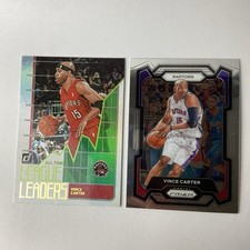 Vince Carter Basketball 2 Card Lot All Time Leaders & Prizm Base