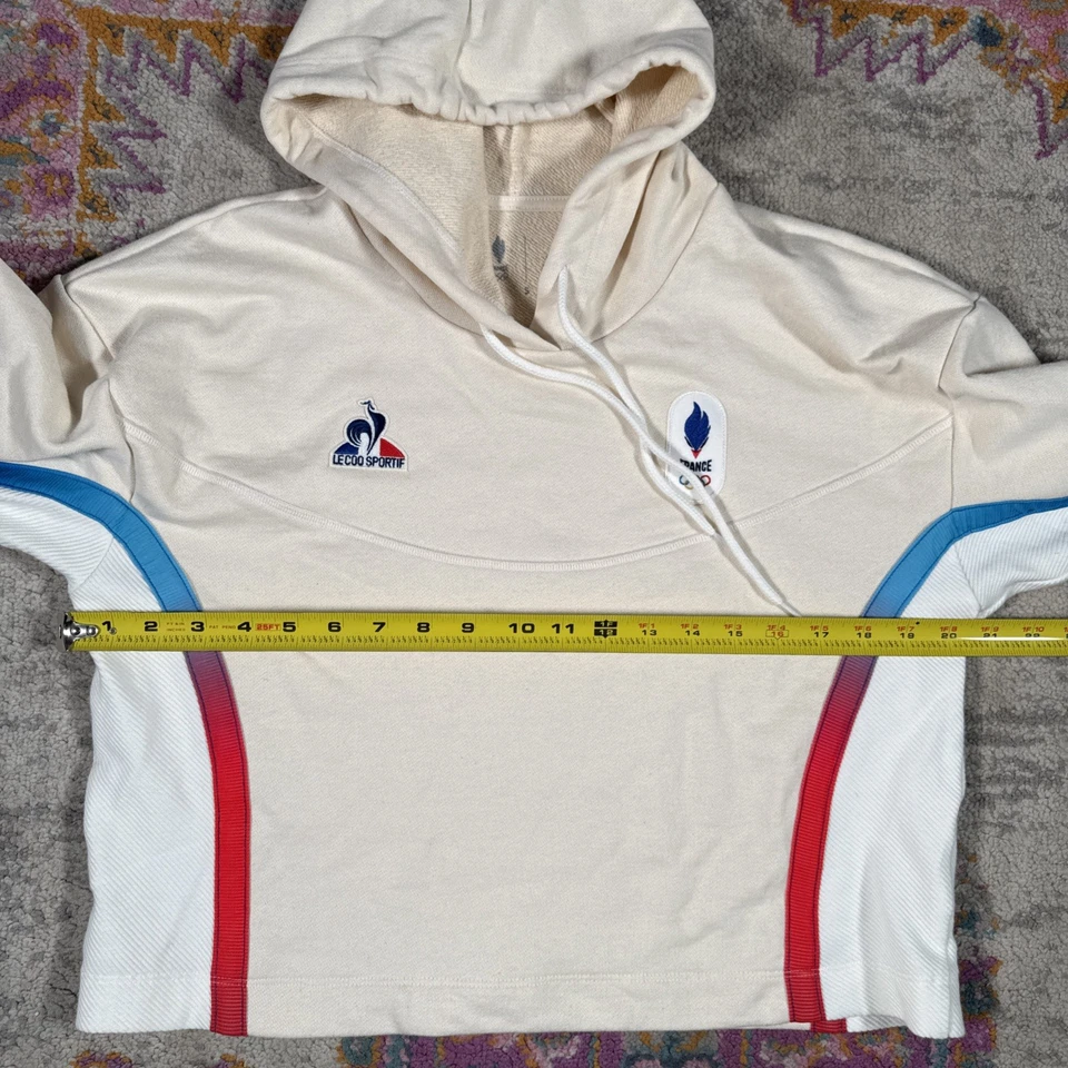 Le Coq Sportif Hoodie 2024 Olympics France Beige Women’s Size Small - Image 3 of 4