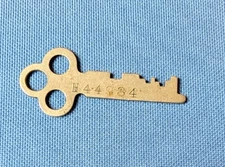 Vtg cash register KEY, padlock, security lock, 1 7/8" long