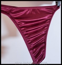 Vintage VICTORIA'S SECRET Second Skin SATIN Thong PANTIES Stretch Bikini s