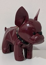 Adorable French Bulldog Handbag Purse Burgundy Approx. 12x8 NWOT (A7)