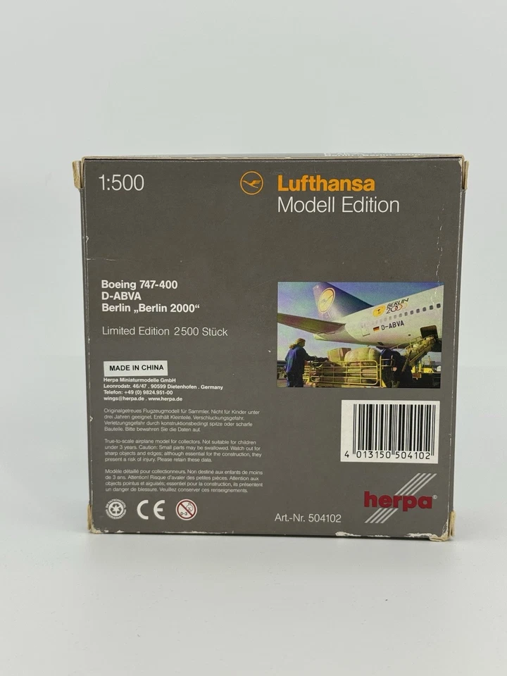 Herpa Lufthansa Boeing 747-400 Model 1:500 - Image 2 of 2