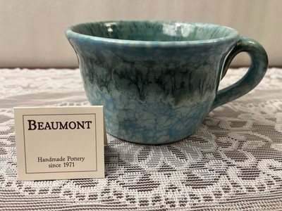 #ad J. Beaumont Pottery Coffee Mug 3quot; Tall Hand Made Glazed Decorated 2021 $22.50