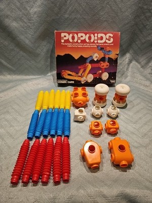 Vintage 1983 Tomy Popoids: Cosmic Cars 5202 w/ Original Box 1980 s Complete!