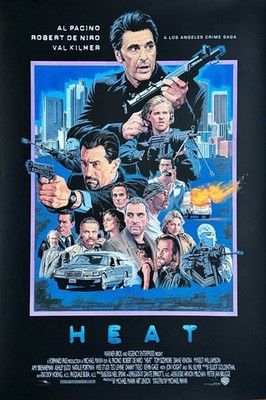 Heat Movie Poster 1995 Michael Mann Crime Saga Wall Art Canvas Print Home Decor