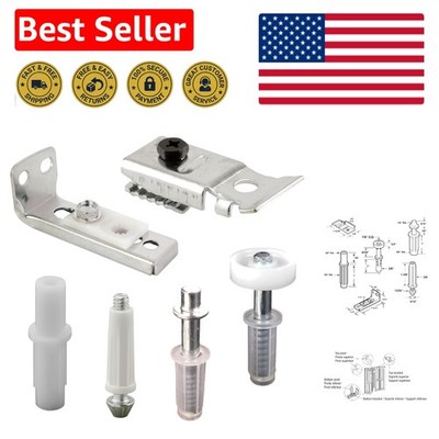 Zinc Bi-Fold Door Hardware Repair Kit - Includes Pivots, Brackets, & Guide Wheel