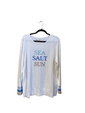 Belle by Kim Gravel Women's Sea Salt Sun Long Sleeve Sweater Size Large