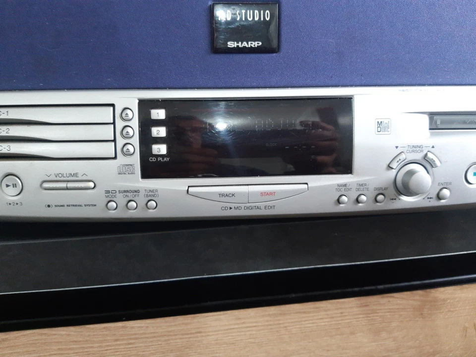 SHARP MD STUDIO MD-ZV30H  RADIO  LECTEUR 3 CD ET  MINIDISC POSTE BOOMBOX - Photo 4/4