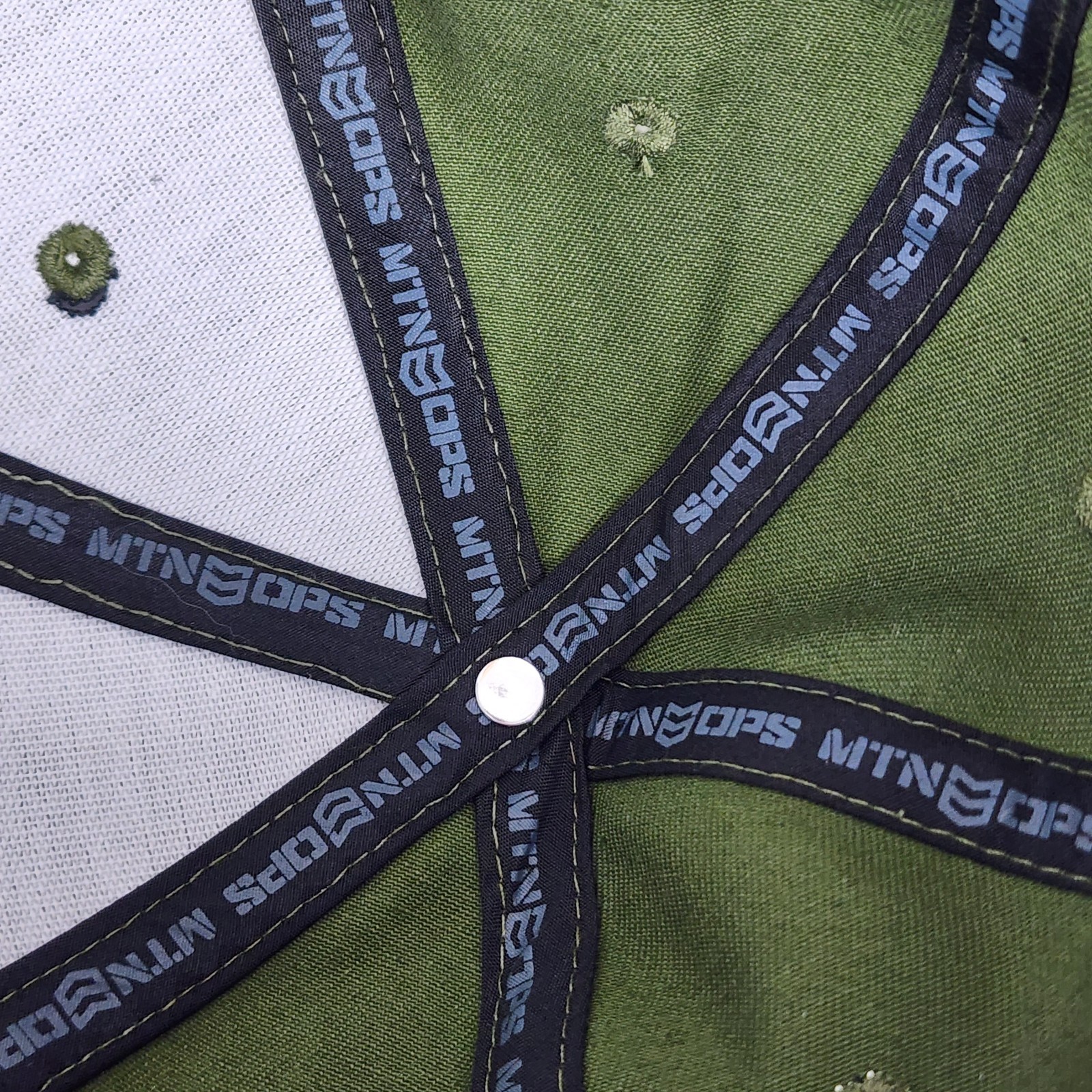 MTN OPS Topographic Logo Patch Green Snapback Cot… - image 13