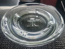 Vintage Hilton Hotel Initial Glass Ashtray 