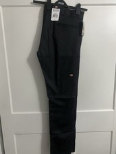Mens Black Dickies Twill Style Workwear Pants Trousers Size W36x34