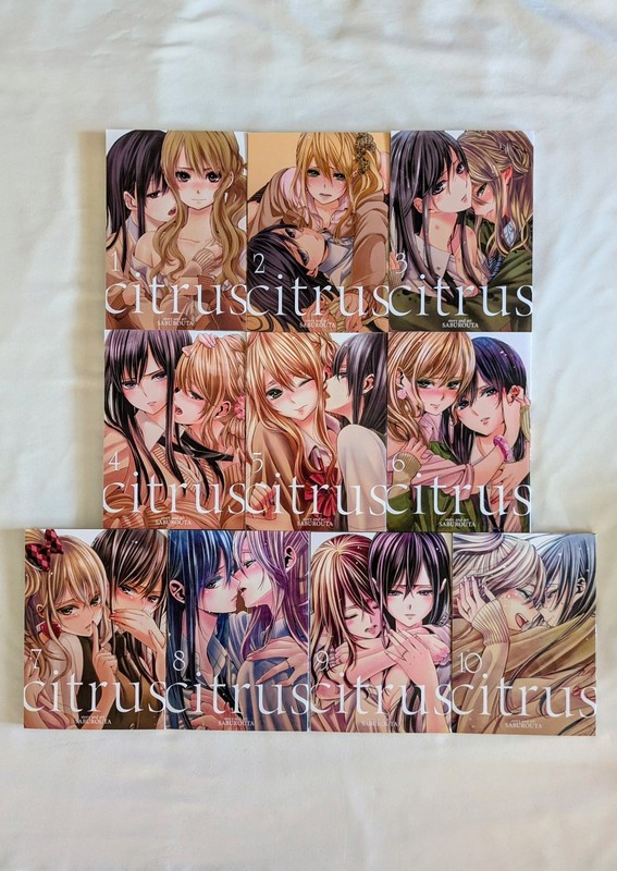 Citrus Vol 1-10 by Saburouta Complete English Yuri Manga Set Seven Seas