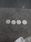 4 Washington Quarters 90% Silver 1942 P, 1943 S, 1944 P, & 1950 P
