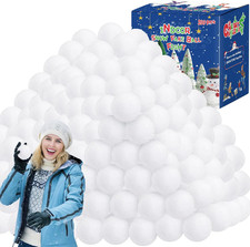 200 PCS Fake Snow Balls, Soft Plush Artificial Indoor Snow Ball, White Snow Ball
