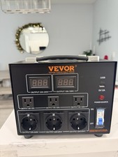 VEVOR Voltage Converter Transformer 2000-Watt Up/Down 110V/220-Volt EU/US, USB