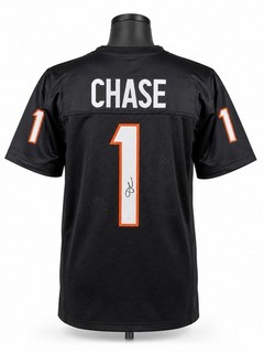 Ja'Marr Chase Cincinnati Bengals Signed Black Jersey Autographed JSA COA
