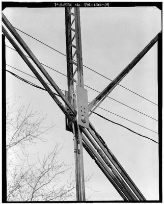 19. DETAIL VIEW OF PANEL POINT M3, SOUTH END SPAN - East Bloomsburg Bridge,