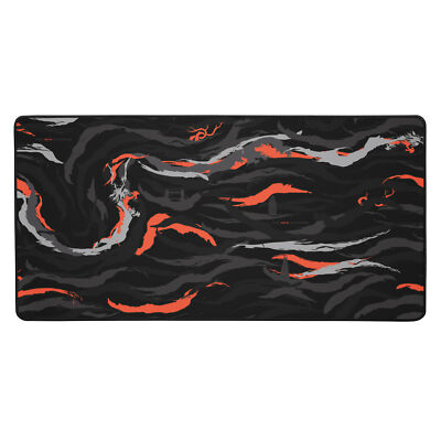 Aqua Brush Dark Orange Mousepad 16x32