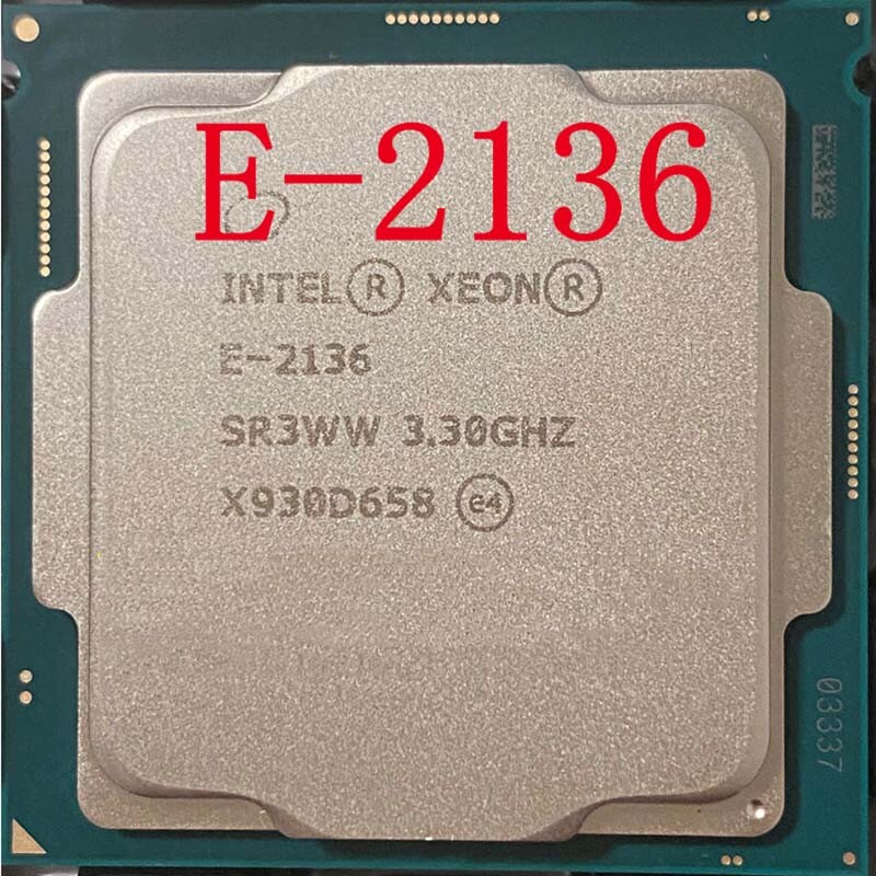 Intel Xeon E-2136 3.3-4.5GHZ 6 CORE 12MB 80W SR3WW LGA1151