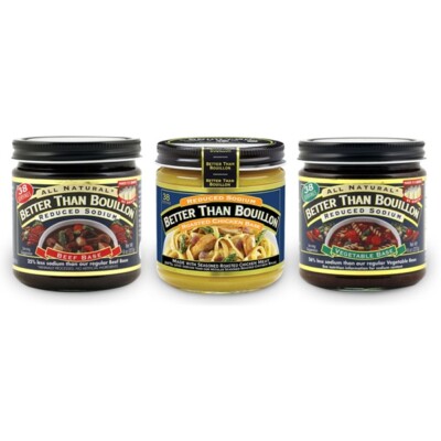 Better Than Bouillon Reduced Sodium Sampler - Variety - Beef, Chicken, Vegetable