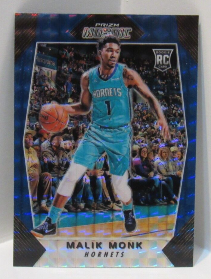 Malik Monk 2017 Panini Prizm Mosaic #36 Blue Refractor Rookie