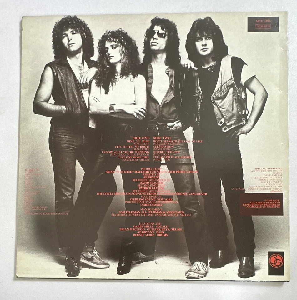Headpins - Line Of Fire Lp Vinyl Record First Press A1-B1 EX / EX CONDITION - Image 3 of 4