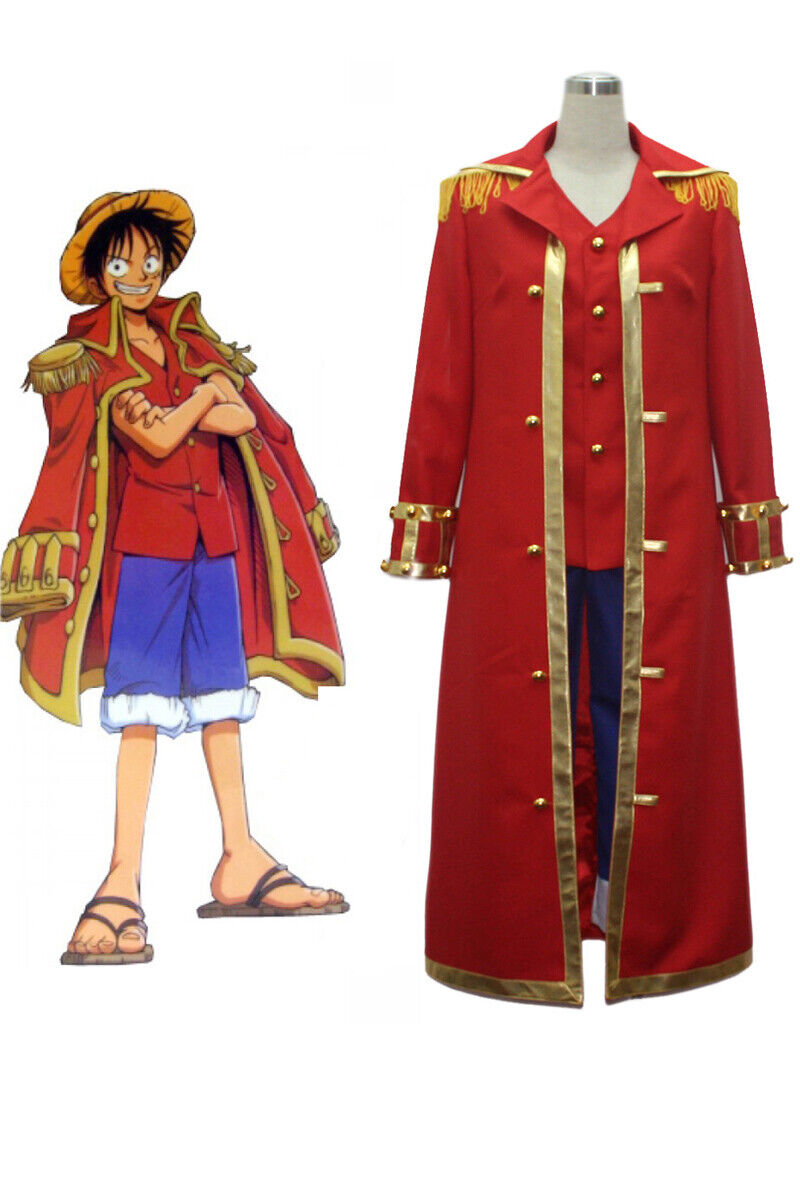 Cosplay Men Kids Halloween Party One Piece Monkey·D·Luffy Suit