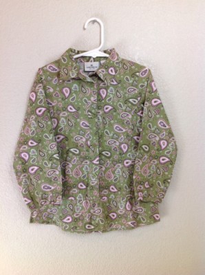 Tom Tailor Girls Long Sleeve Shirt Blouse Paisley Top Size 104-110 4-6 Years
