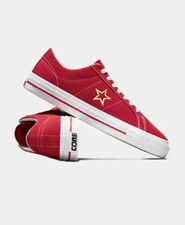 Converse One Star Pro Suede Leather Size 8.5UK Varsity Red Skate Shoes A06646C