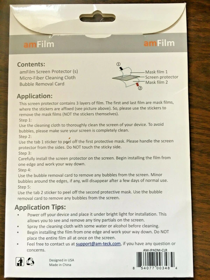 amFilm Apple iPad Mini Premium Screen Protector (1 Pack) - Image 2 of 3