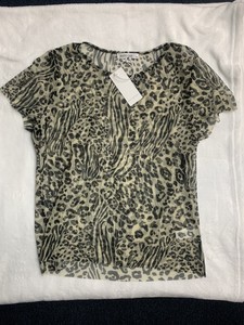 animal print sheer top