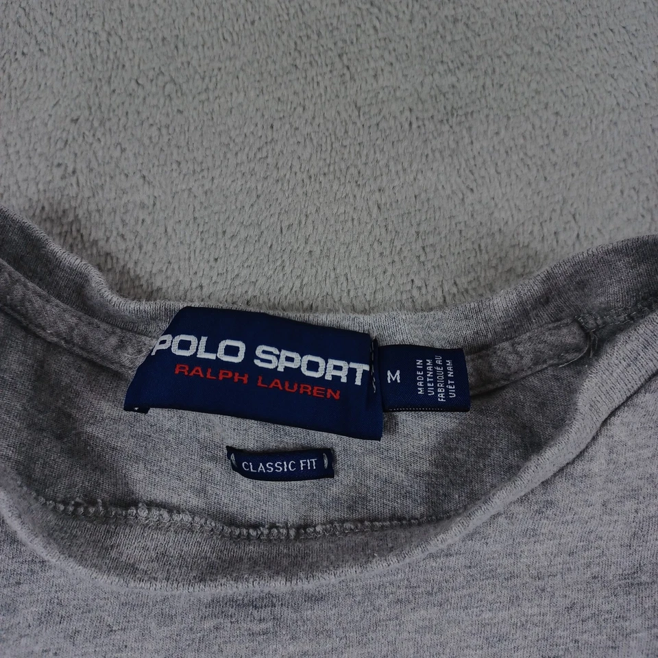 Camisa Polo Deportiva Ralph Lauren Para Mujer Gris Mediana Informal Cuello Redondo Manga Corta Foto 4 de 4