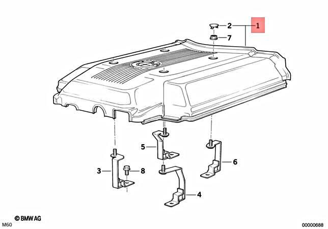 Genuine BMW E32 E34 530i 540i 730i 730iL PROFILE GASKET CYL. 5-8 