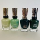 Set of 4 Assorted Sally Hansen Complete Salon Manicure Nail Polish Green Shades