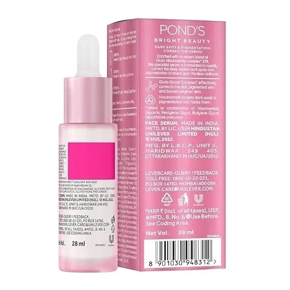 Suero antipigmentación Pond's Bright Beauty complejo 12 % gluta-niacinamida -28 ml Foto 4 de 4