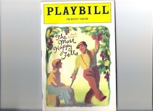 MOST HAPPY FELLA, 8/92 PLAYBILL -SPIRO MALAS, SOPHIE HAYDEN, - THE BOOTH THEATRE