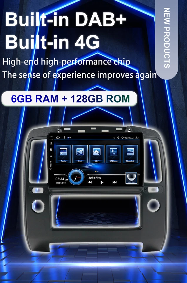 DAB+ Für Nissan Navara D40 2005-11 Autoradio Android14 Navi GPS Car Play QLED 4G - Bild 3 von 4