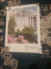 Beautiful Greenbrier Resort Hotel 31 X 23" Poster Picture Of North Entrance